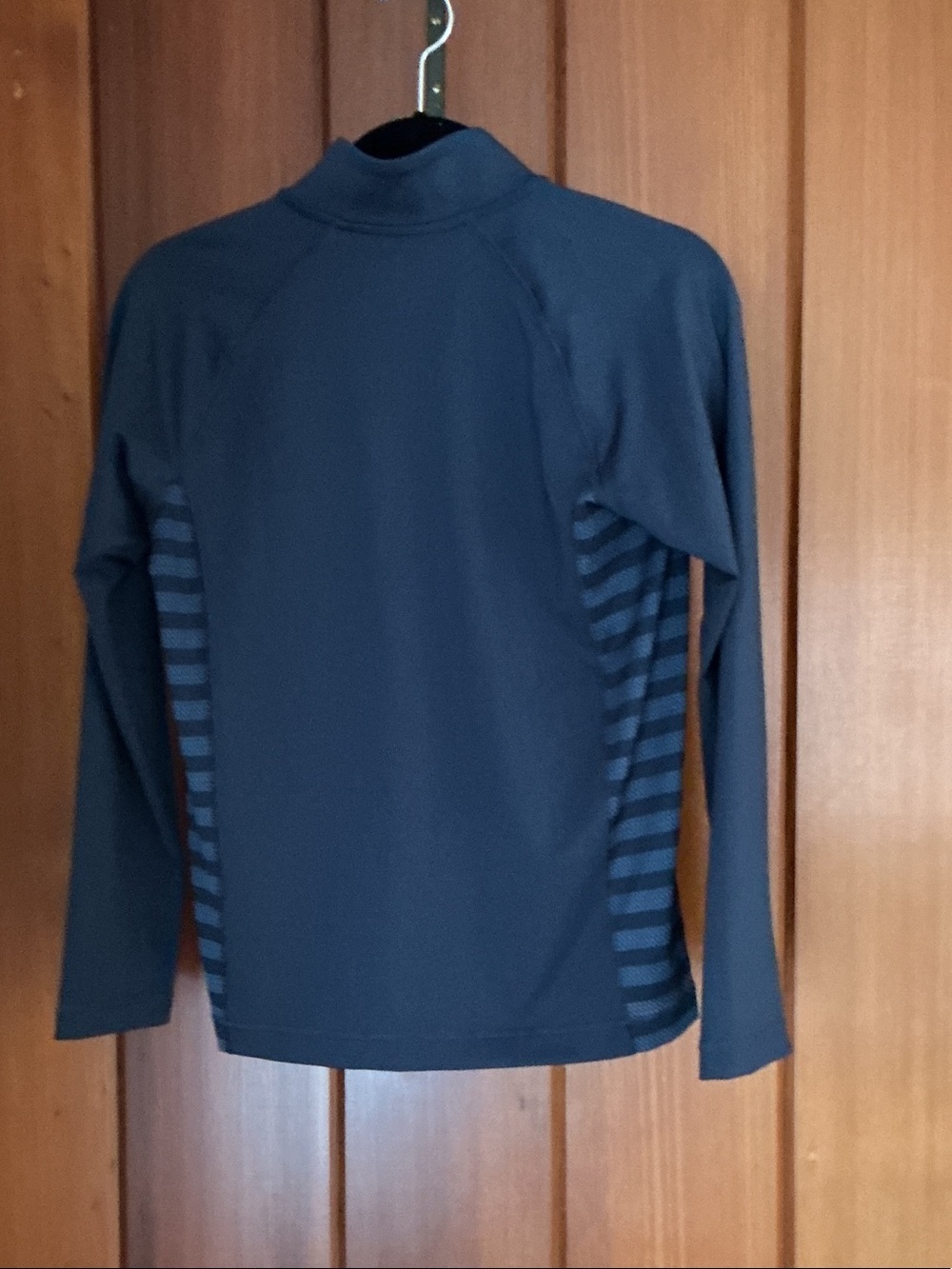 Southern Tide Men's Navy Quarter-Zip Pullover with Striped Side Panels - Picture 2 of 4